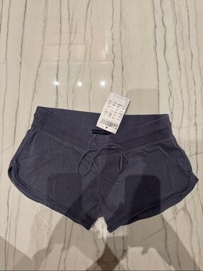 Brandy Melville- Washed Purple Grey Cotton drawstring shorts